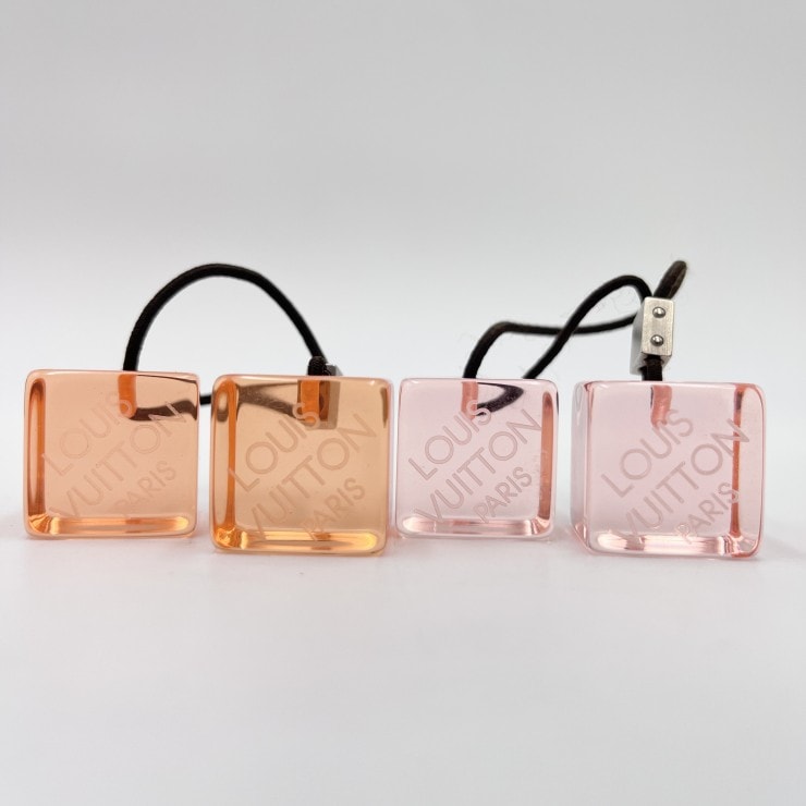 LOUIS VUITTON(ルイヴィトン)ヘアキューブ ヘアアクセサリー ヘアゴム キューブ クリア オレンジ ピンク セット【中古】