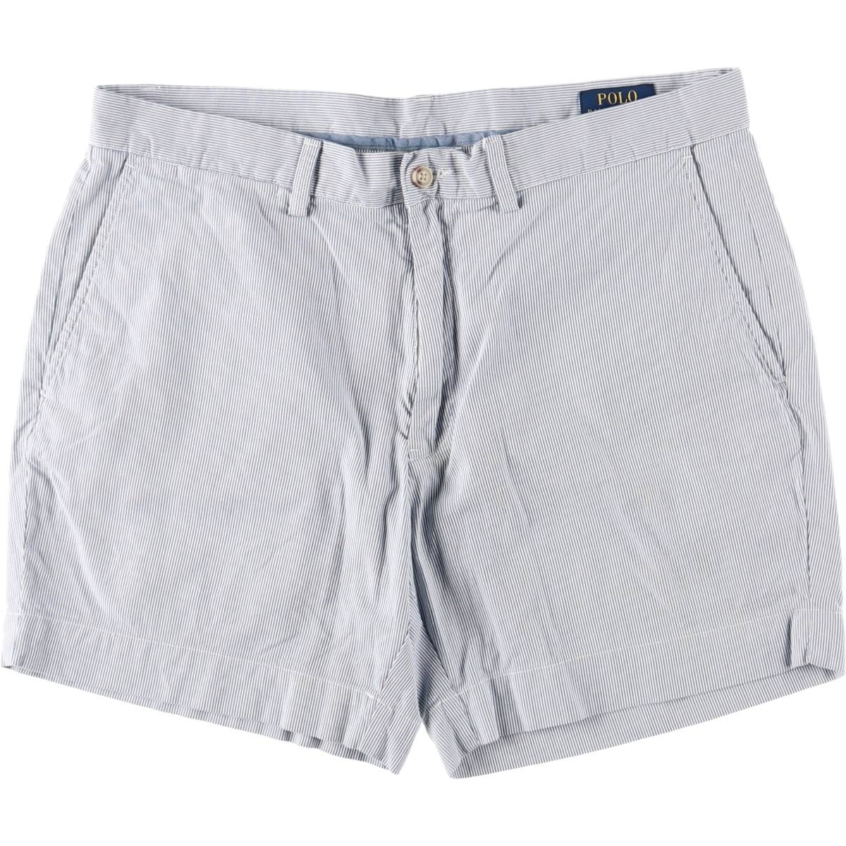 古着 ラルフローレン Ralph Lauren POLO RALPH LAUREN ストライプ柄 コットンショーツ ショートパンツ ワイドショートパンツ メンズw34相当/eaa626527