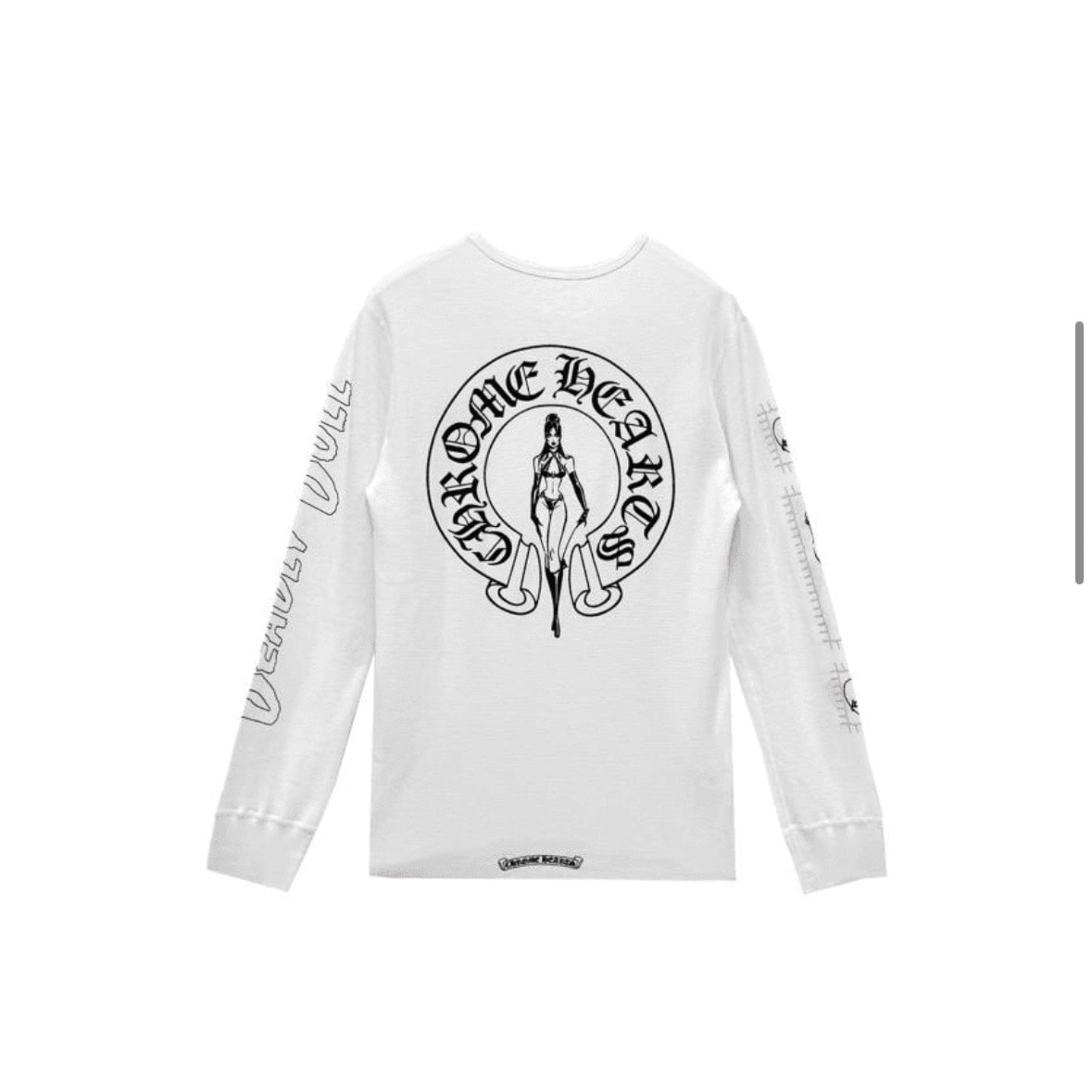 Chrome Hearts Deadly Doll Horseshoe Waffle Thermal L/S T-Shirt "White"