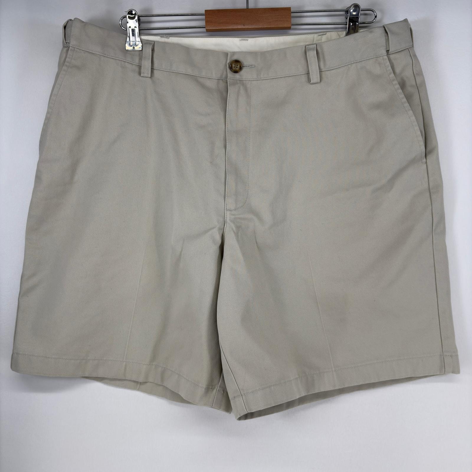 古着 エルエルビーン L.L.Bean ショートパンツ アジャスター付 チノパン アイボリー ハーフパンツ w38  ベージュ系 メンズ