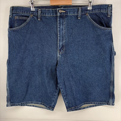 古着 ディッキーズ Dickies デニム パンツ ペインター ワンポイントロゴ ショーツ ハーフパンツ ジーンズ w44 ブルー系 メンズ