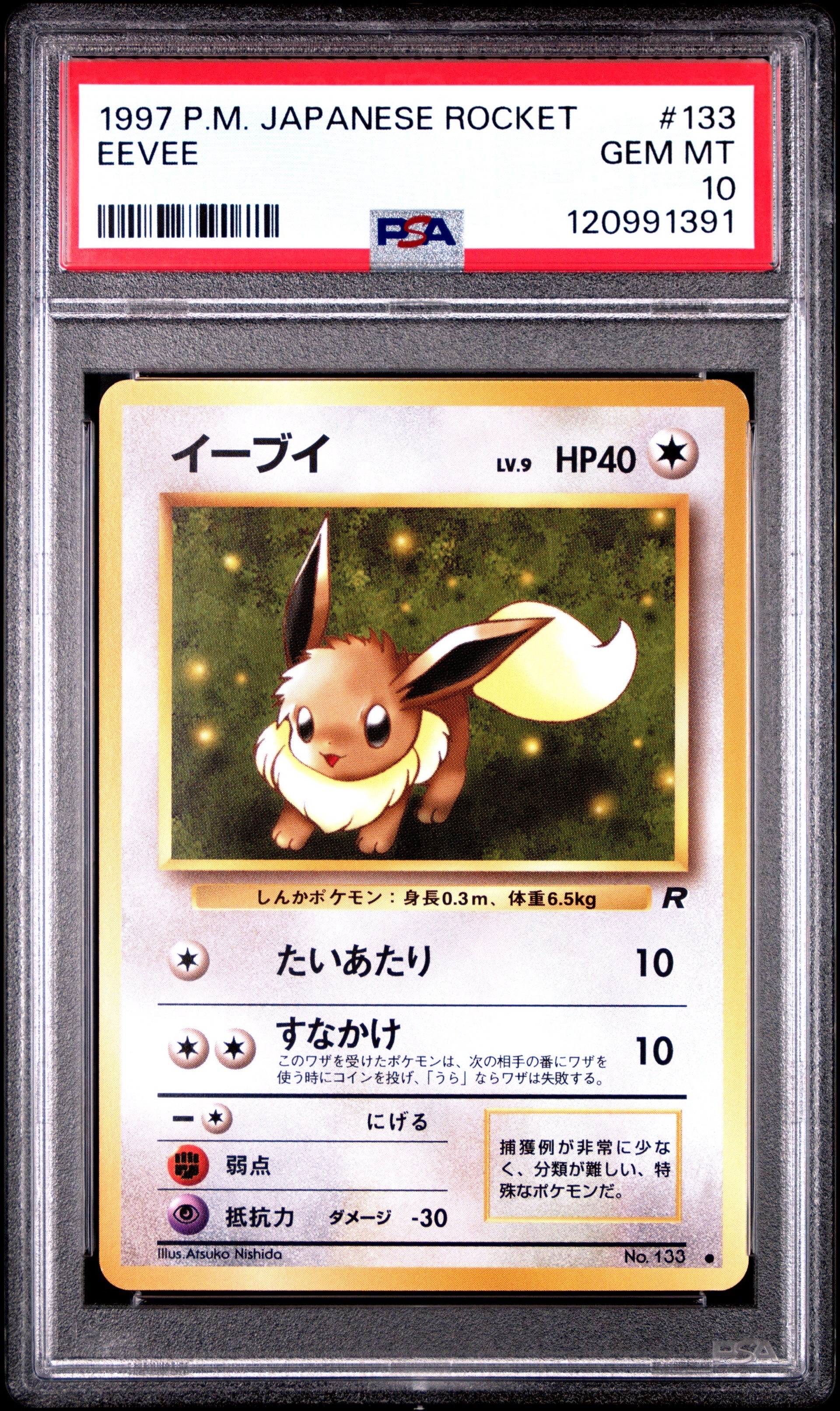PSA10】イーブイ ○ : 旧裏 [PMCG4 No.133](拡張パック「ロケット団