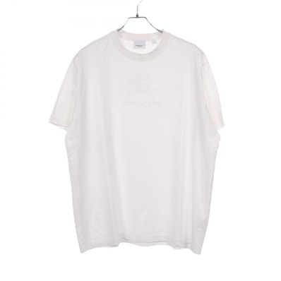 バーバリー BURBERRY ロゴ刺繍 半袖Tシャツ 衣料品 トップス コットン メンズ ホワイト系 8072751 【中古】