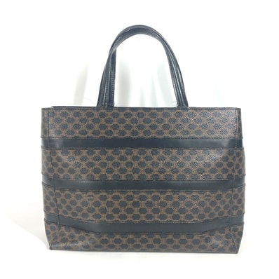 セリーヌ CELINE マカダム ヴィンテージ カバン ハンドバッグ 肩掛け ショルダーバッグ トートバッグ レザー ブラック