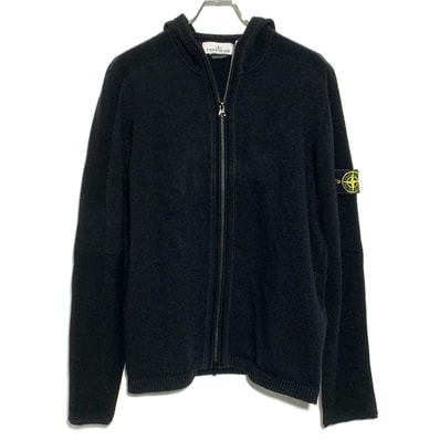 Lambwool Hooded Cardigan Black