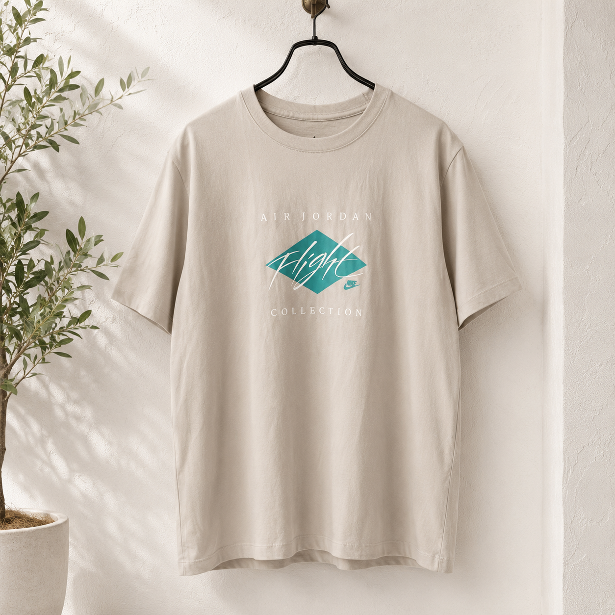 NIKE JORDAN FLT ハイブリッド Tシャツ XL ベージュ 新品
