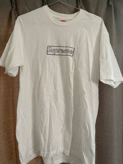 Supreme KAWS Chalk Logo Tee "White"