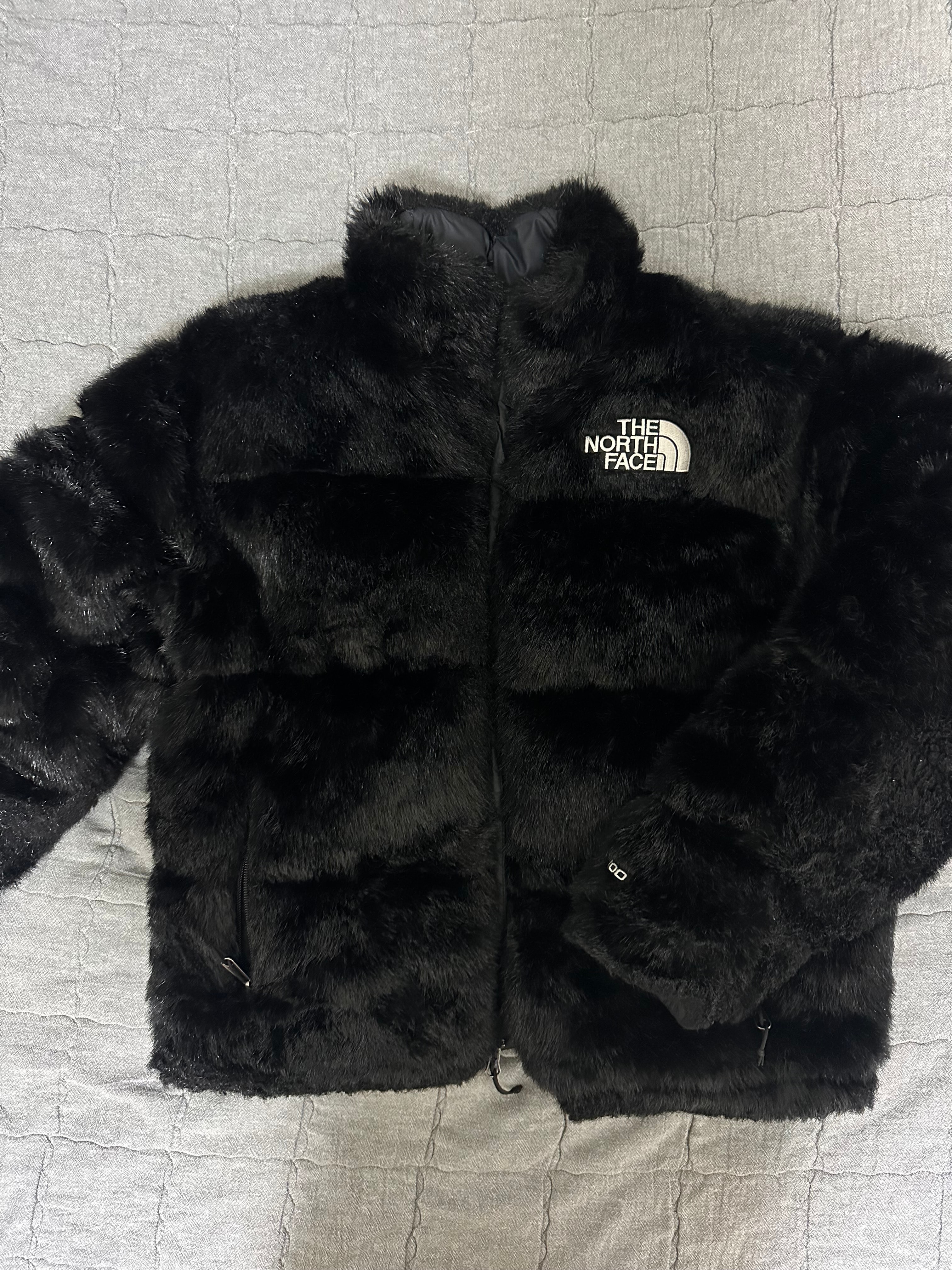 Supreme x The North Face Faux Fur Nuptse Jacket "Black"