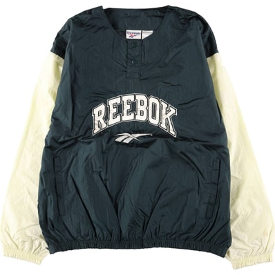 古着 90年代 リーボック Reebok リップストップ ヘンリーネック ナイロンプルオーバー メンズXL相当 ヴィンテージ/eaa609876