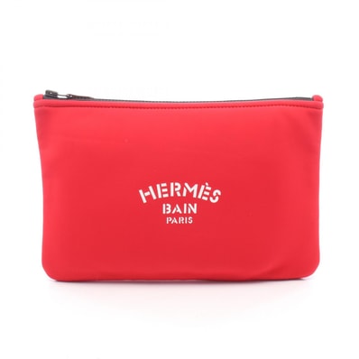エルメス HERMES ネオバンMM ポーチ バッグ ネオプレン レディース レッド系 【中古】
