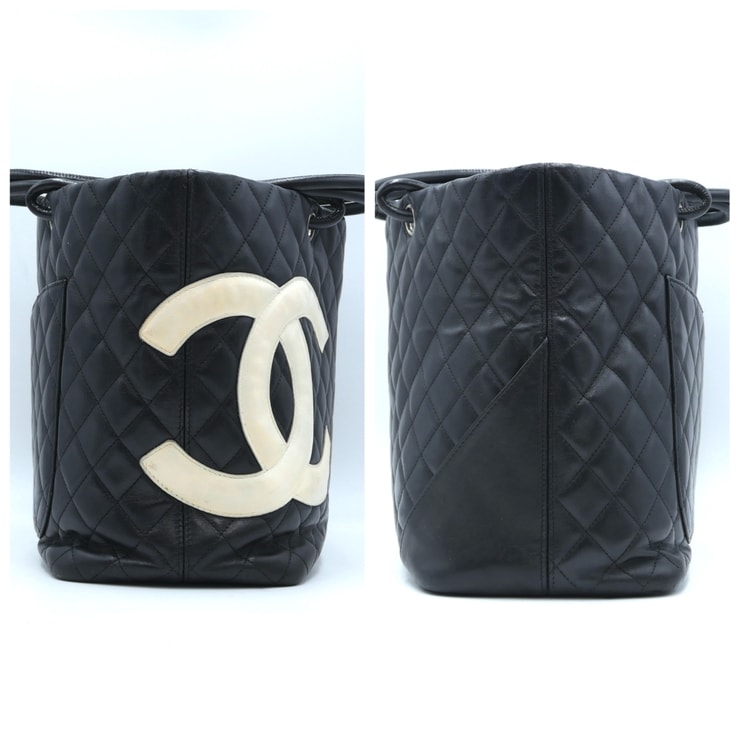 C (やや傷や汚れあり)】CHANEL（シャネル）カンボンライン ラージ
