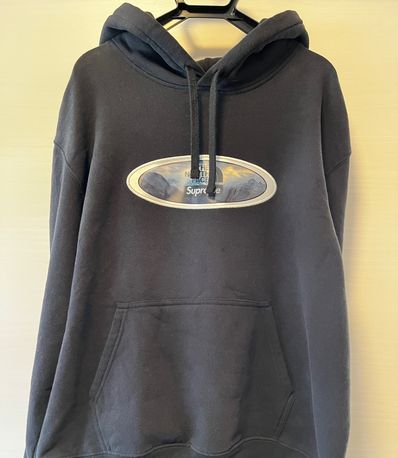 Supreme x The North Face Lenticular Mountains Hooded Sweatshirt "Black"