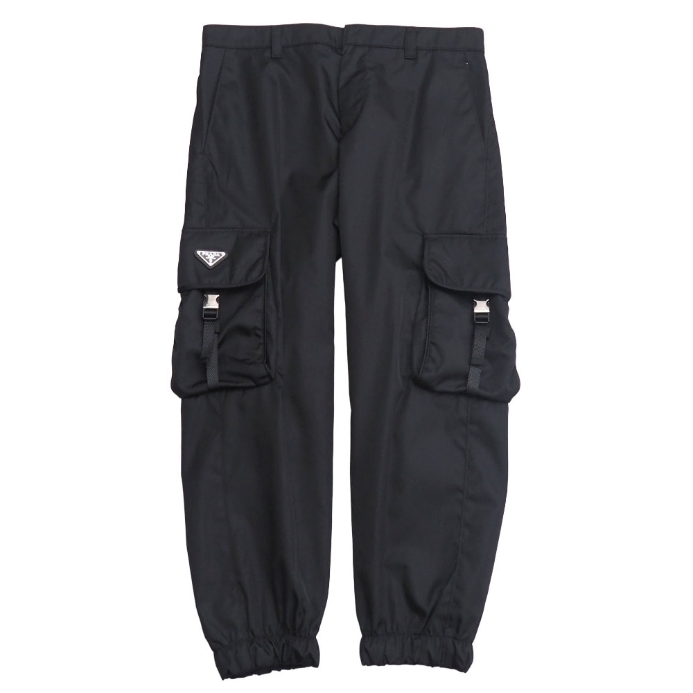 ■美品■2023年製■PRADA プラダ Re-Nylon パンツ パンツ サイズ48 トライアングルロゴ ナイロン カーゴパンツ ブランド古着【中古】20260924/RB1100