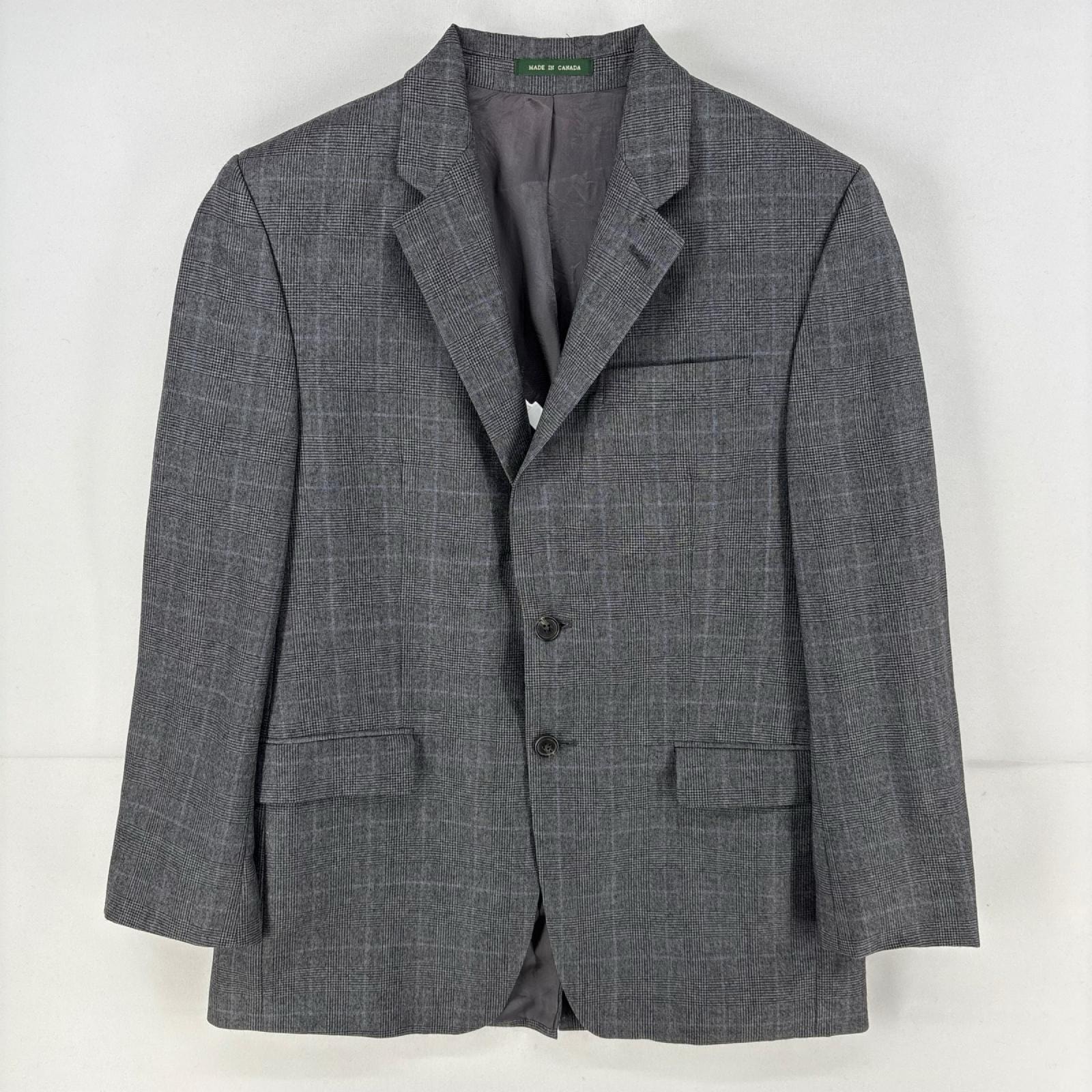 古着 ローレンラルフローレン LaurenRalphLauren ジャケット テーラード ブレザー 胸ポケット 39R グレー系 チェック メンズ