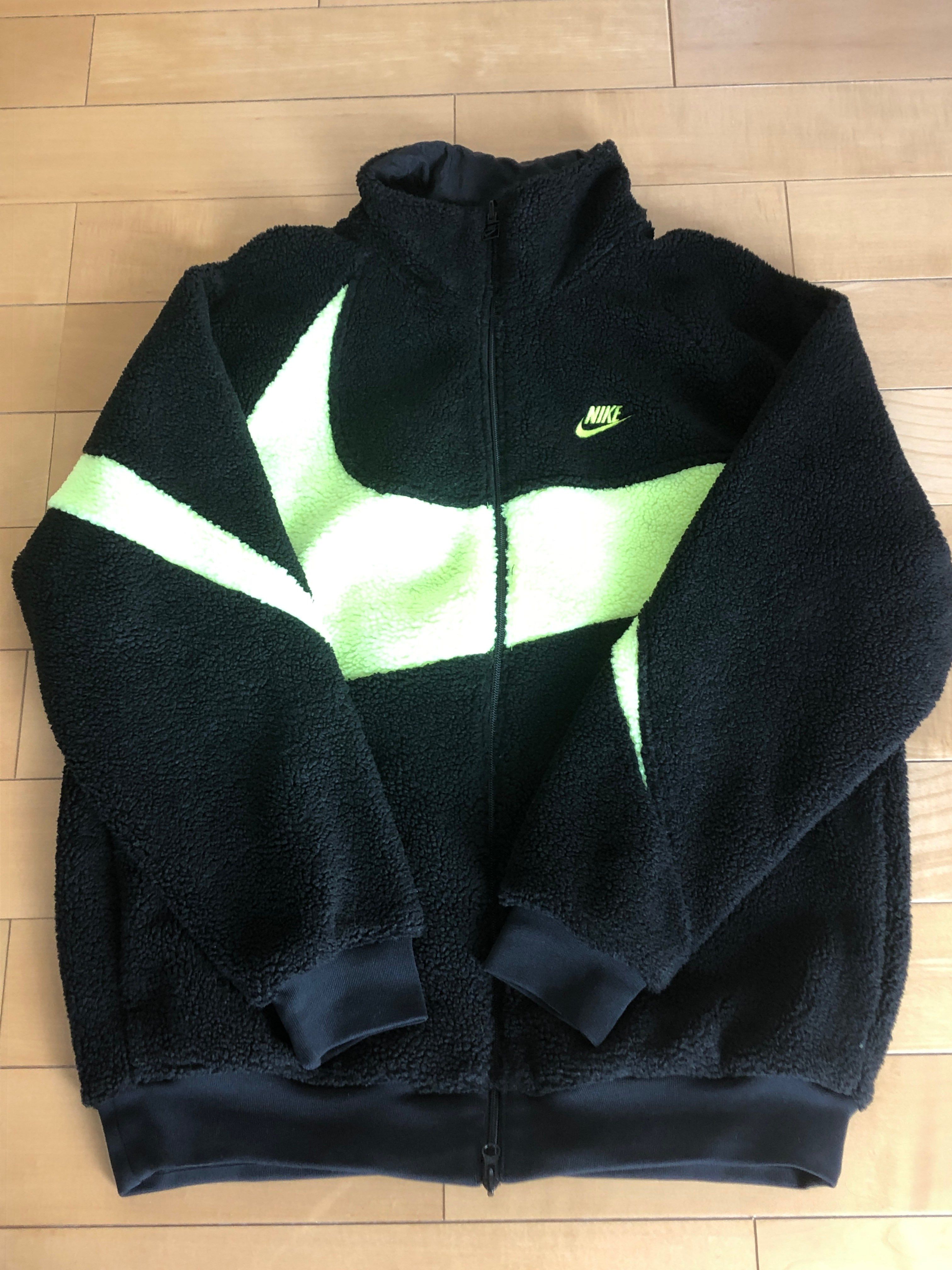 Nike Big Swoosh Reversible Boa Jacket"Black Neon"