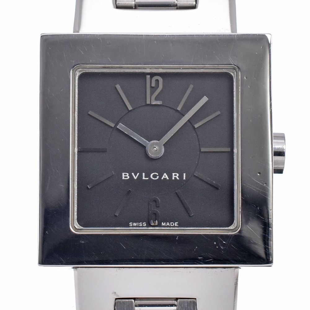 ブルガリ BVLGARI SQ22SS クアドラード ブラック クォーツ レディース 良品 腕時計 A#149290