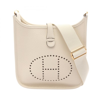 エルメス HERMES エヴリン23 ショルダーバッグ バッグ レザー トリヨンクレマンス トリヨンクレマンス レディース アイボリー系 【中古】