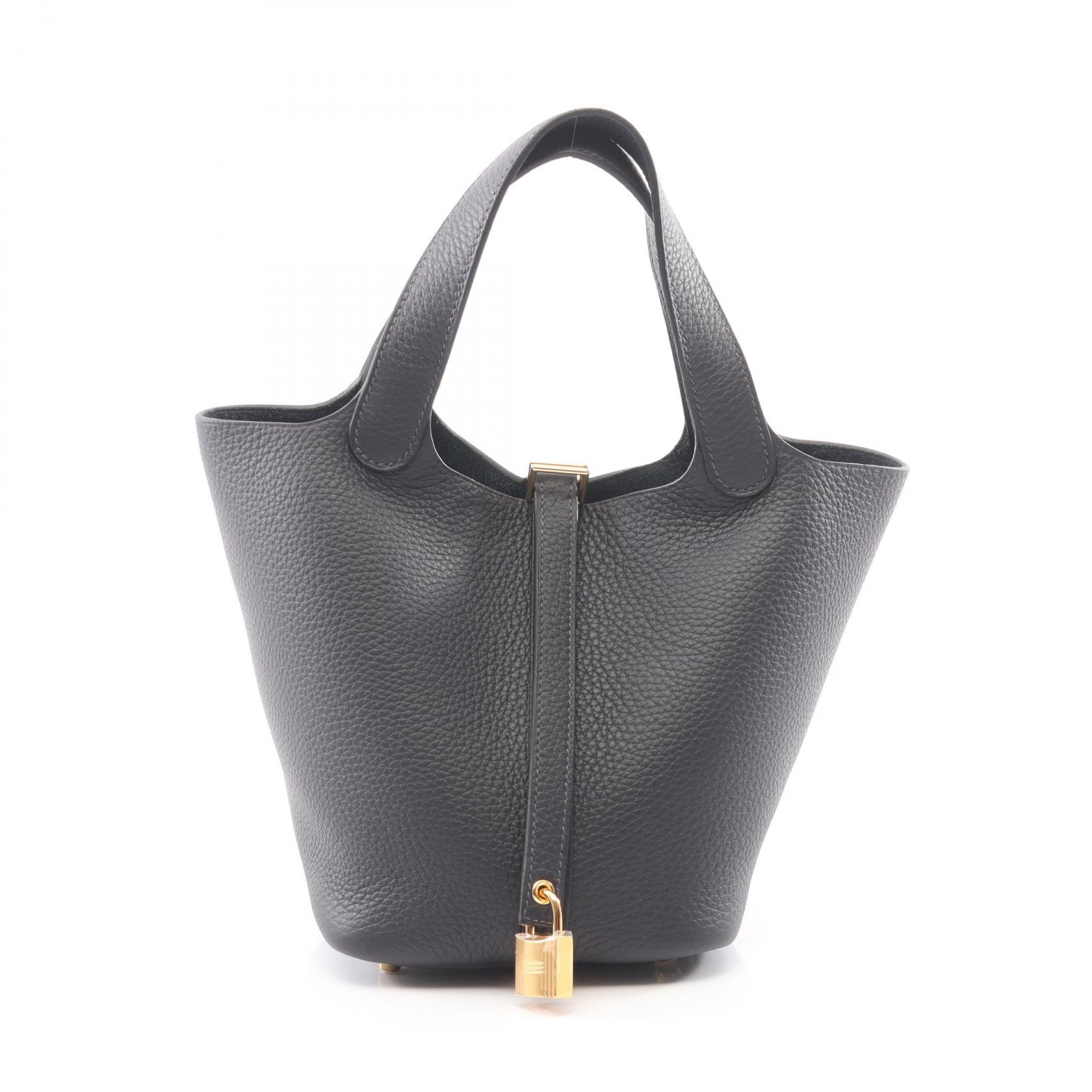 エルメス HERMES ピコタンロックPM キャバン ハンドバッグ バッグ レザー トリヨンクレマンス キャバン K刻印(2025年製造) レディース ネイビー系 【中古】