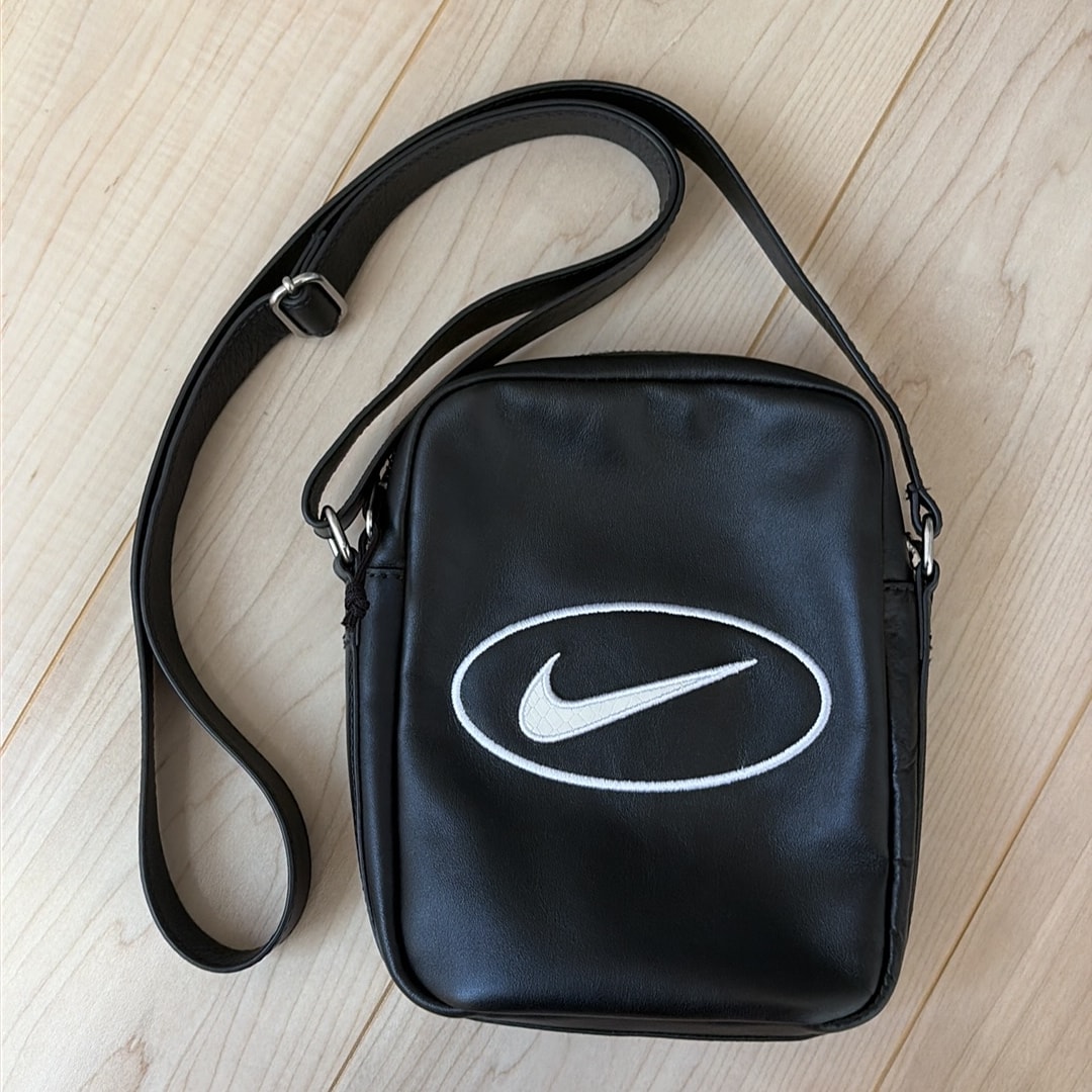 Supreme x Nike Leather Shoulder Bag "Black" HJ7964-045