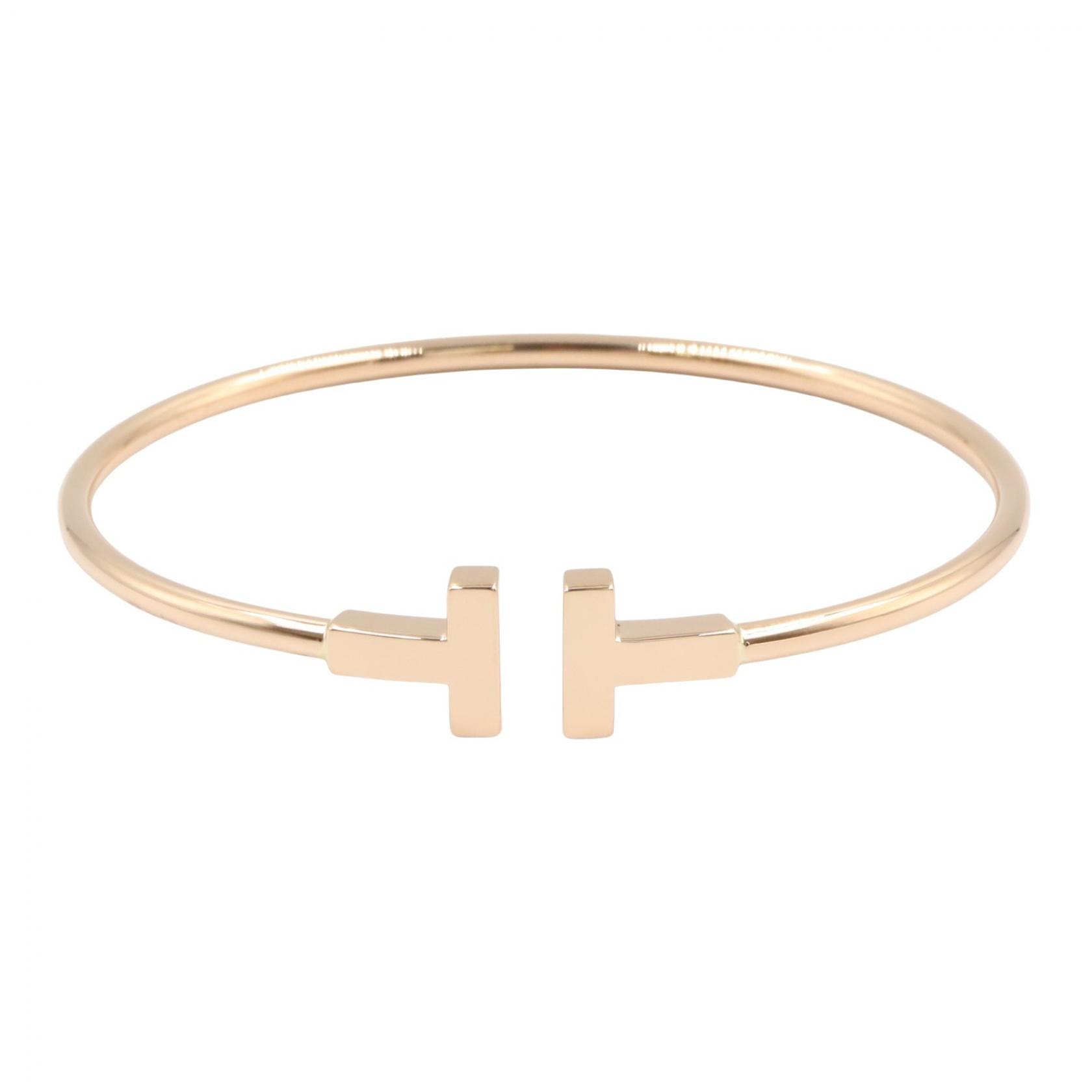 ティファニー TIFFANY&CO Tワイヤー ブレスレット ブレスレット アクセサリー K18PG(ピンクゴールド) レディース ゴールド系 60010746 【中古】