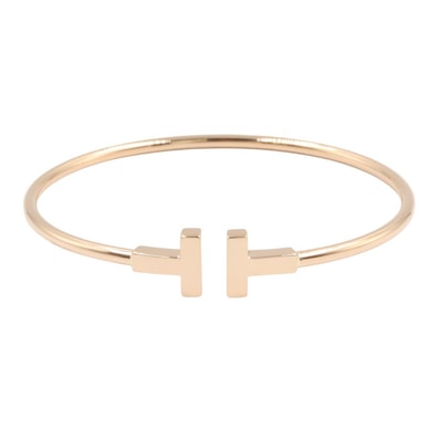 ティファニー TIFFANY&CO Tワイヤー ブレスレット ブレスレット アクセサリー K18PG(ピンクゴールド) レディース ゴールド系 60010746 【中古】
