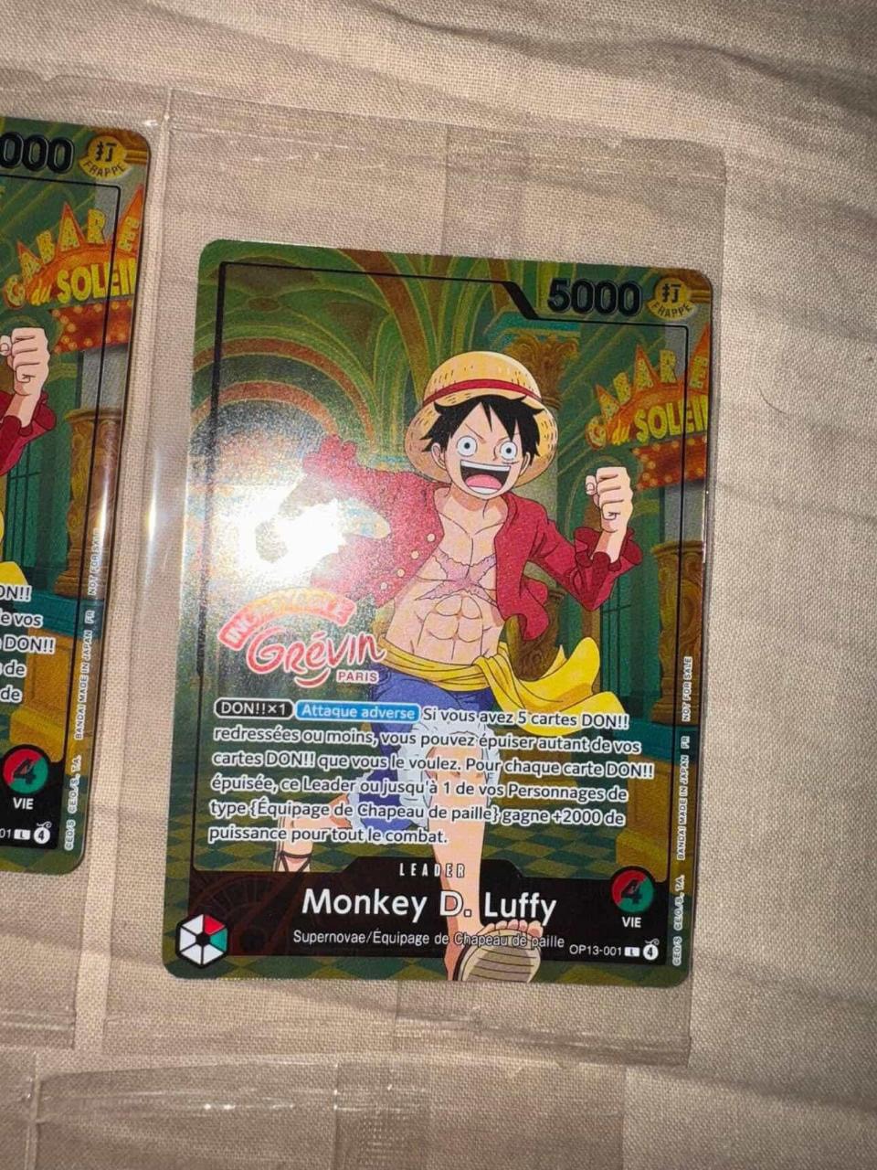 モンキー・D・ルフィ L [OP13-001]【フランス語版】(プロモーションカード「ONE PIECE × グレヴァン美術館」)