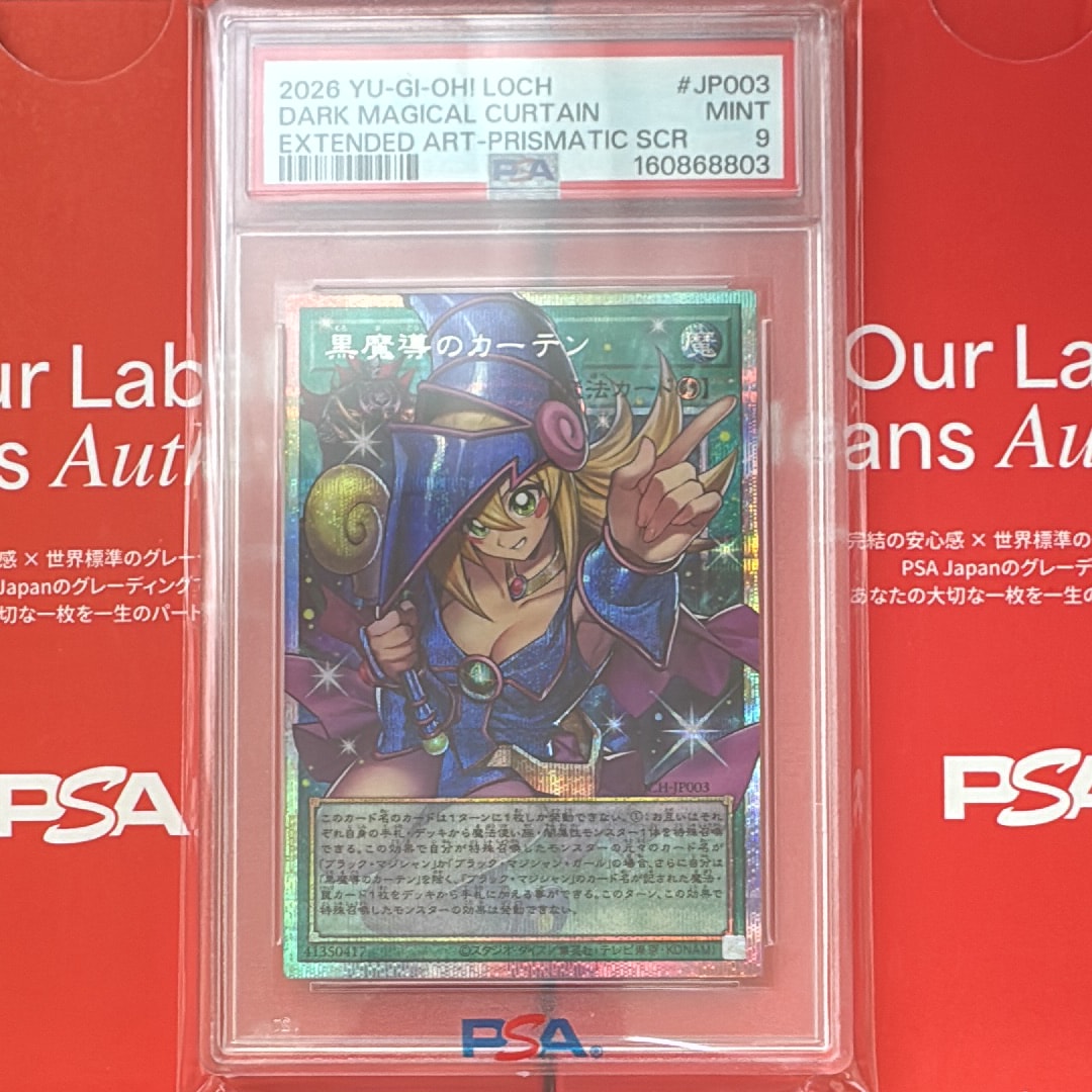 PSA10】黒魔導のカーテン (ブラックマジシャンガール) PSE :オーバー