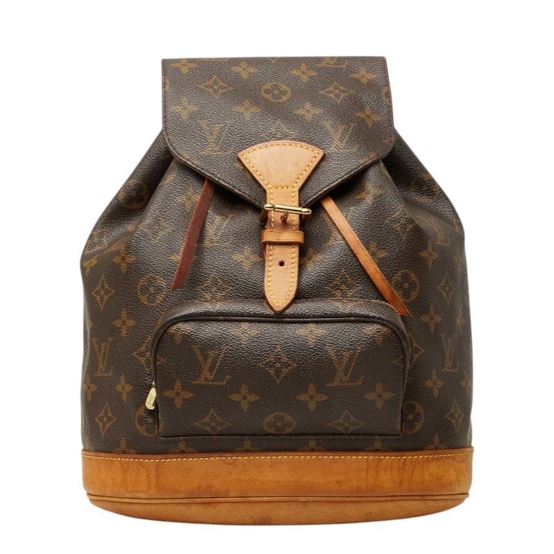 ルイ ヴィトン モノグラム モンスリMM リュック バックパック M51136 ブラウン PVC レザー レディース LOUIS VUITTON 中古
