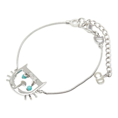 ディオール キャットモチーフ チェーン ブレスレット シルバー メタル レディース Dior 【中古】
