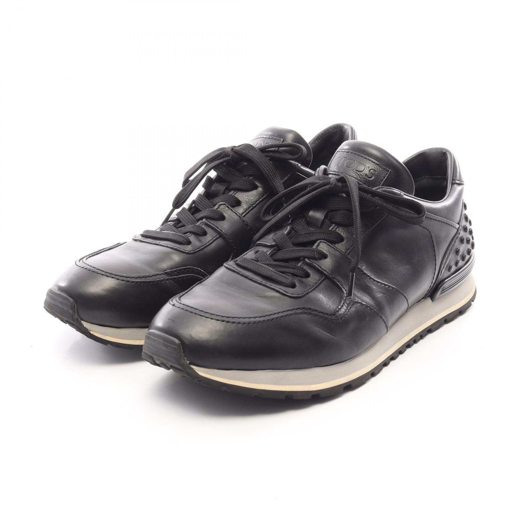 トッズ TOD'S スニーカー 靴 レザー メンズ ブラック系 【中古】