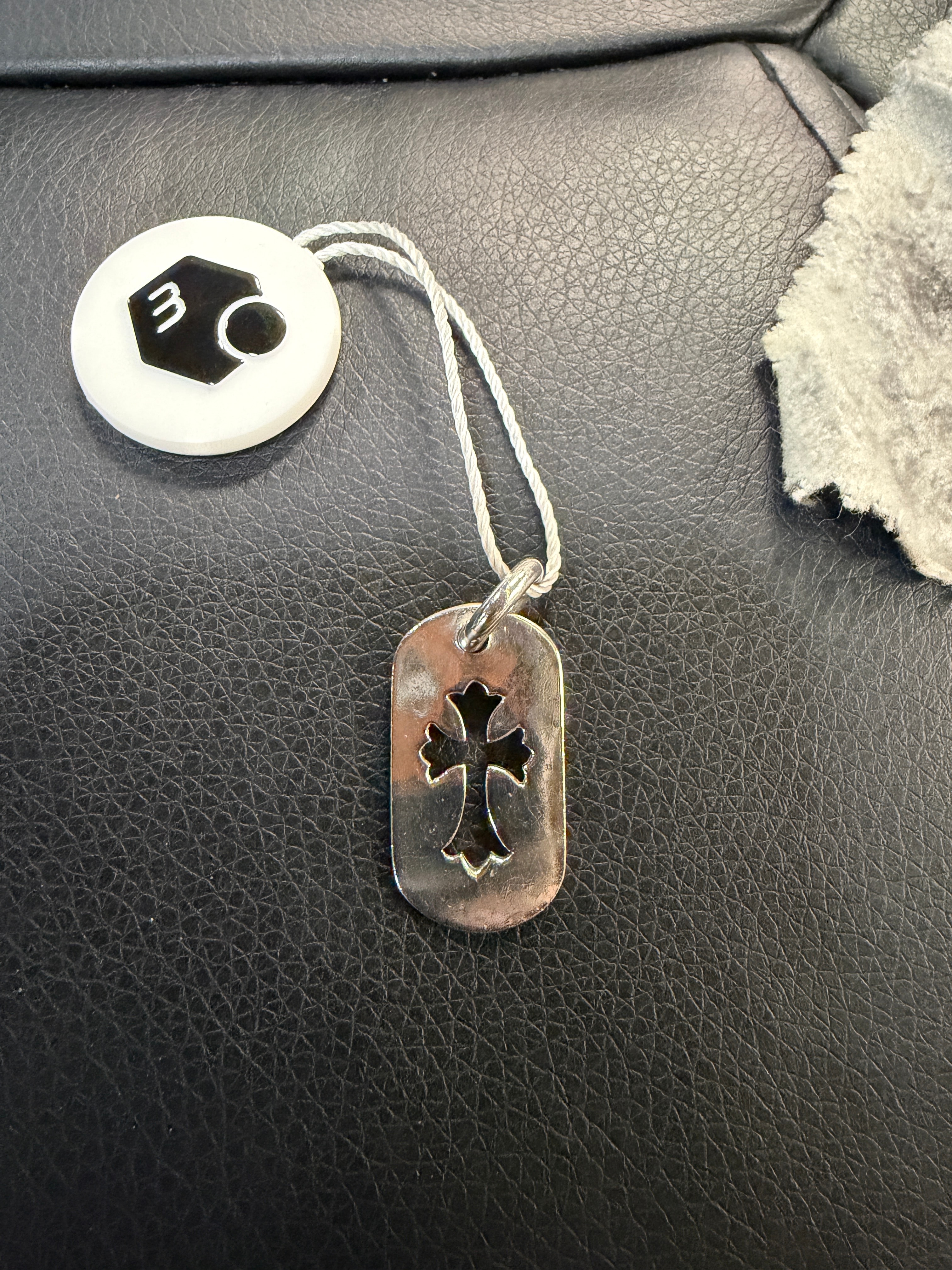 Chrome Hearts Dog Tag Small Cut Out Cross "Silver"