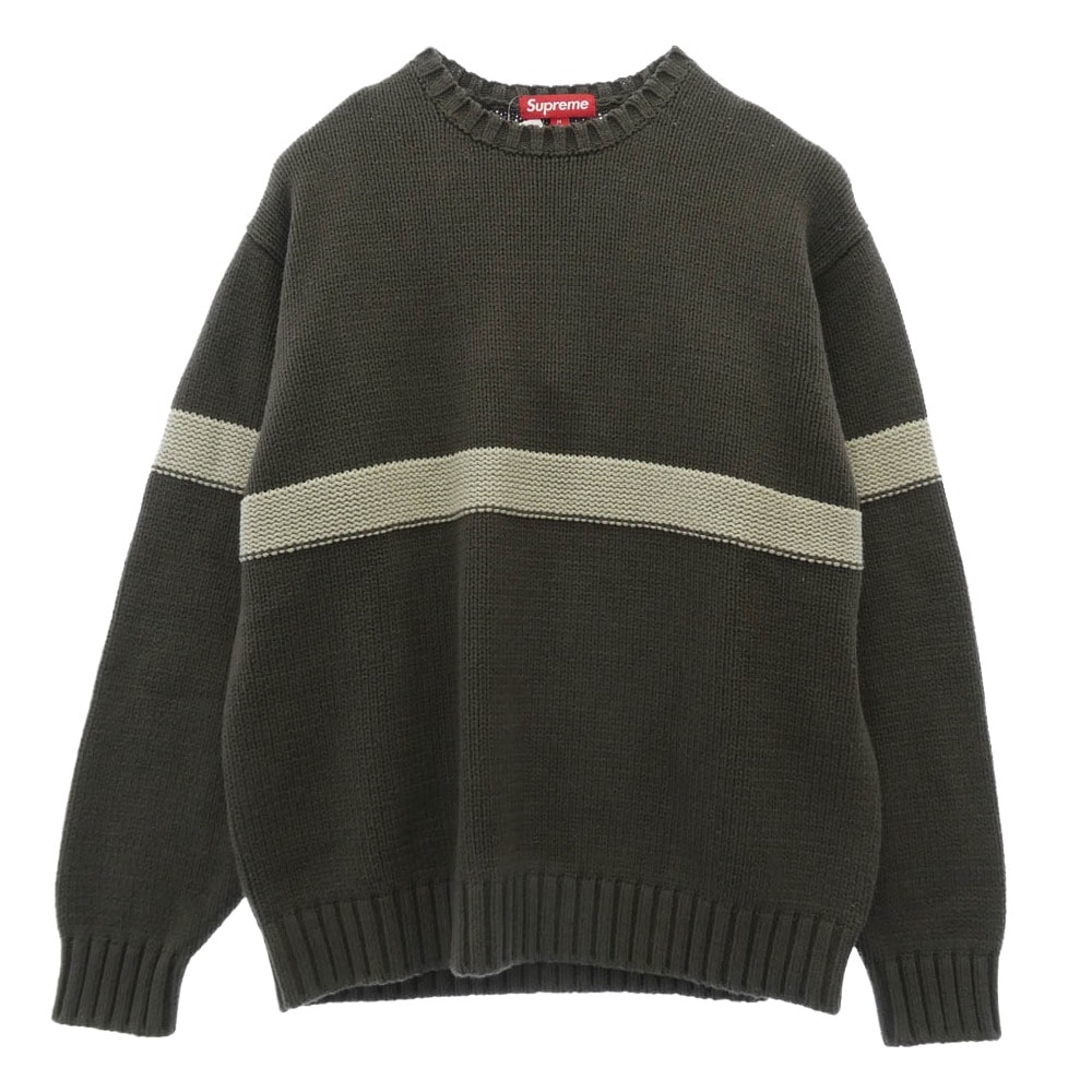 Supreme シュプリーム 25SS Tonal Applique Sweater トーナルアップリケ セーター ニット カーキ系 M【中古】