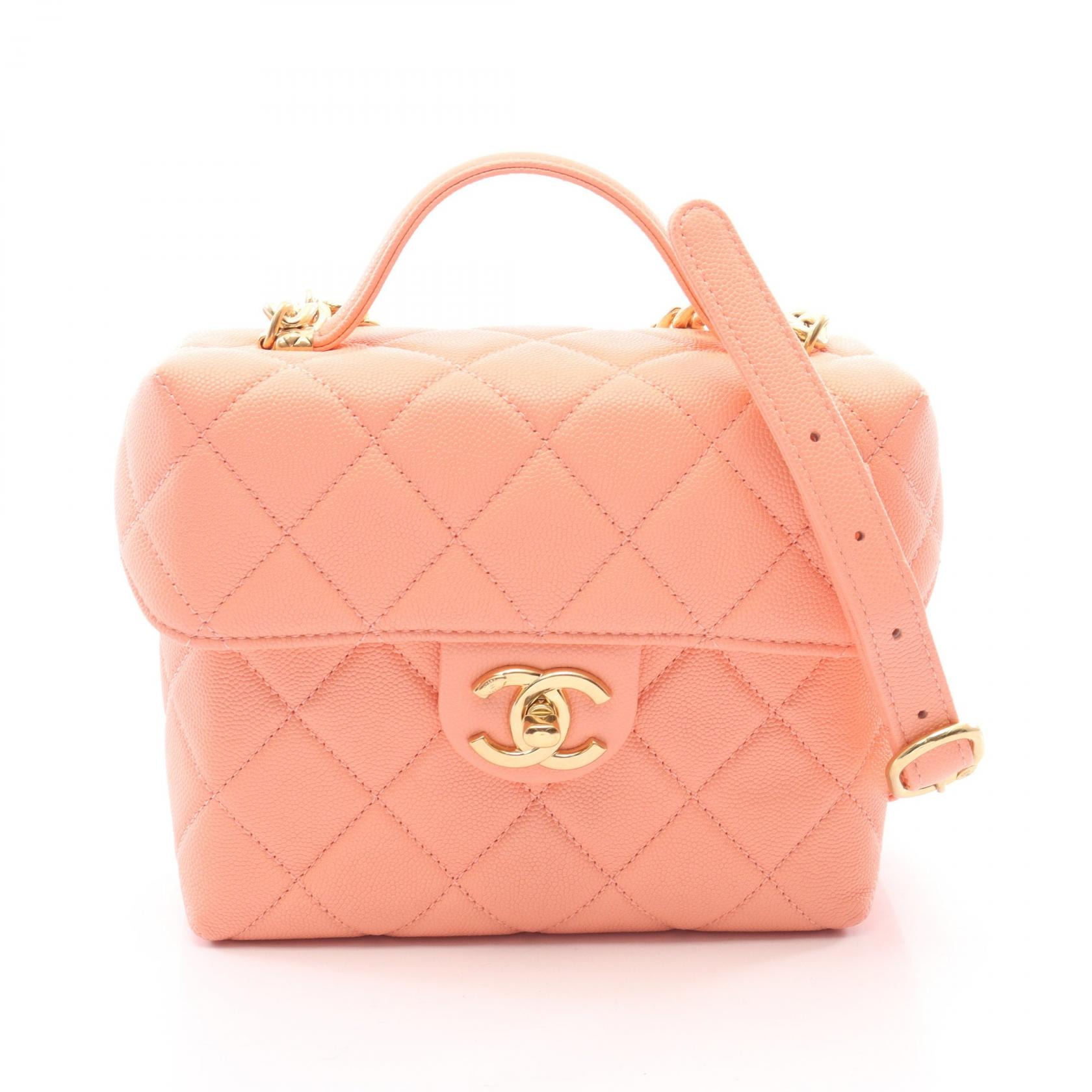 シャネル CHANEL マトラッセ スモール バニティバッグ 2WAY ショルダーバッグ バッグ キャビアスキン(グレインドカーフ) レディース ピンク系 AS3729 【中古】