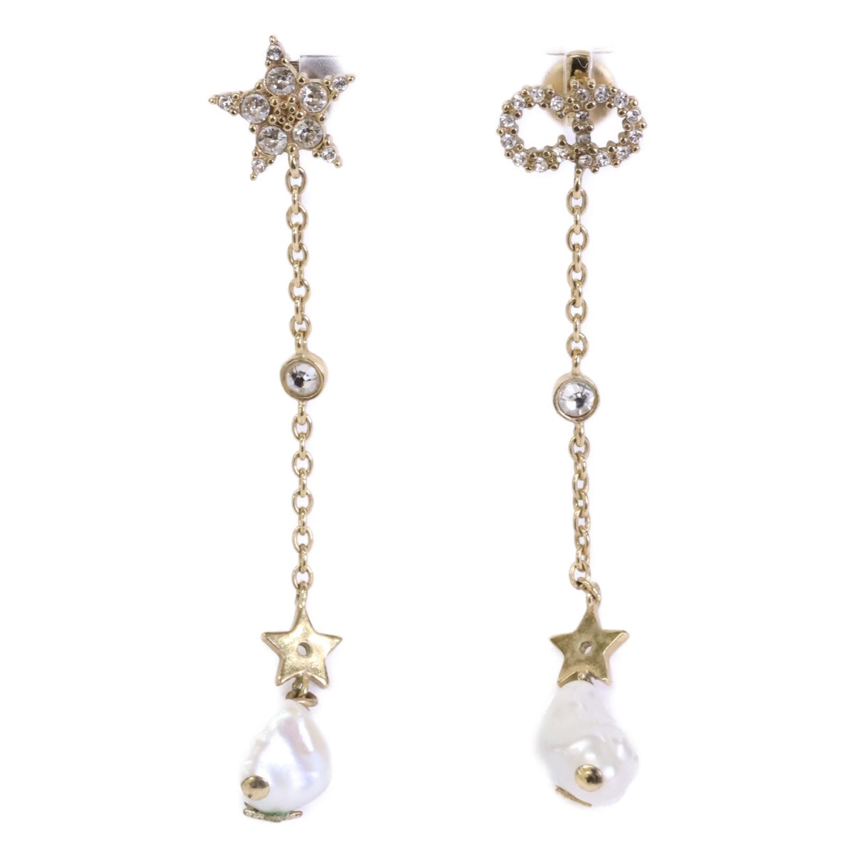 ディオール CDロゴ スター ラインストーン ダングル