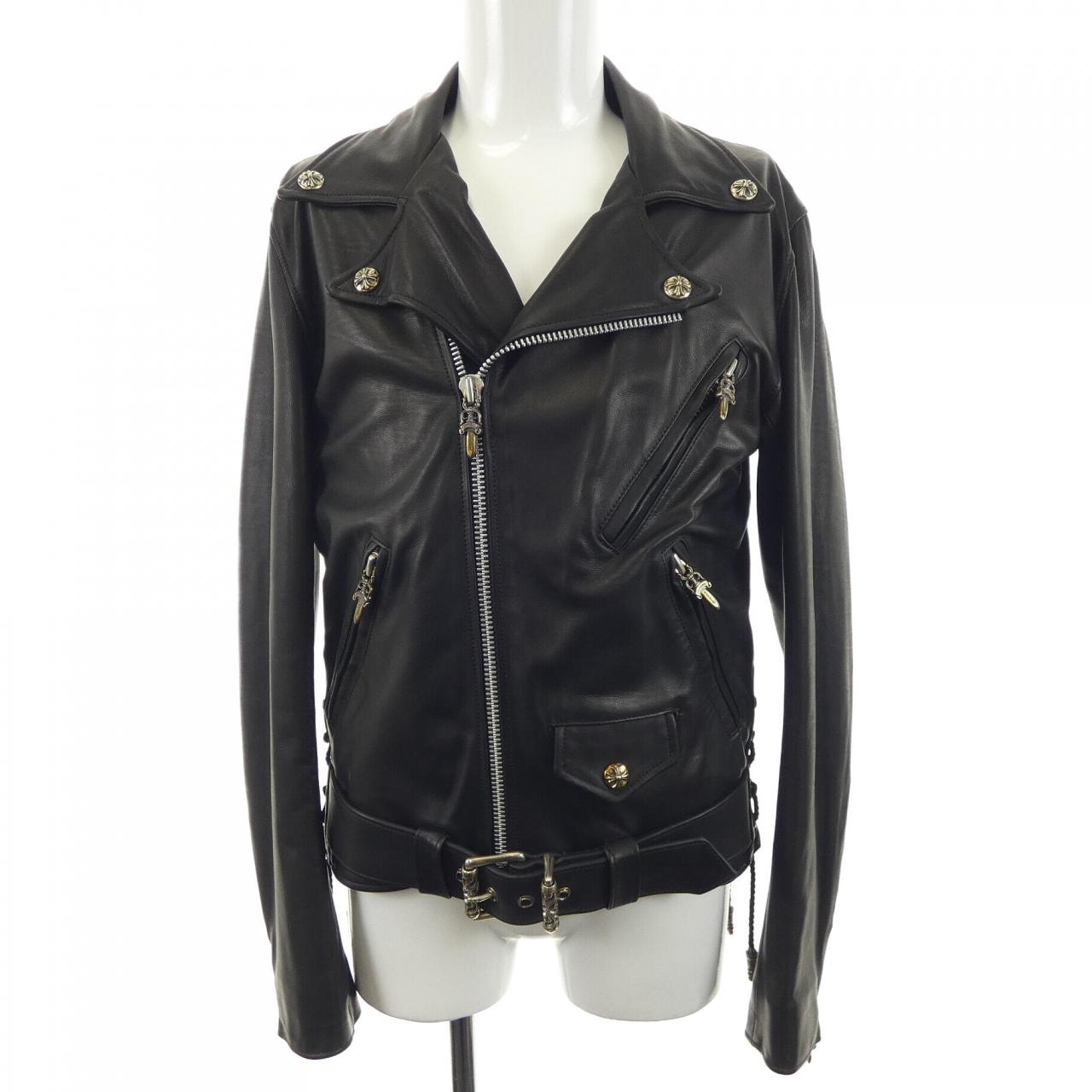 クロムハーツ CHROME HEARTS 2225-304-9511 レザーライダースジャケット