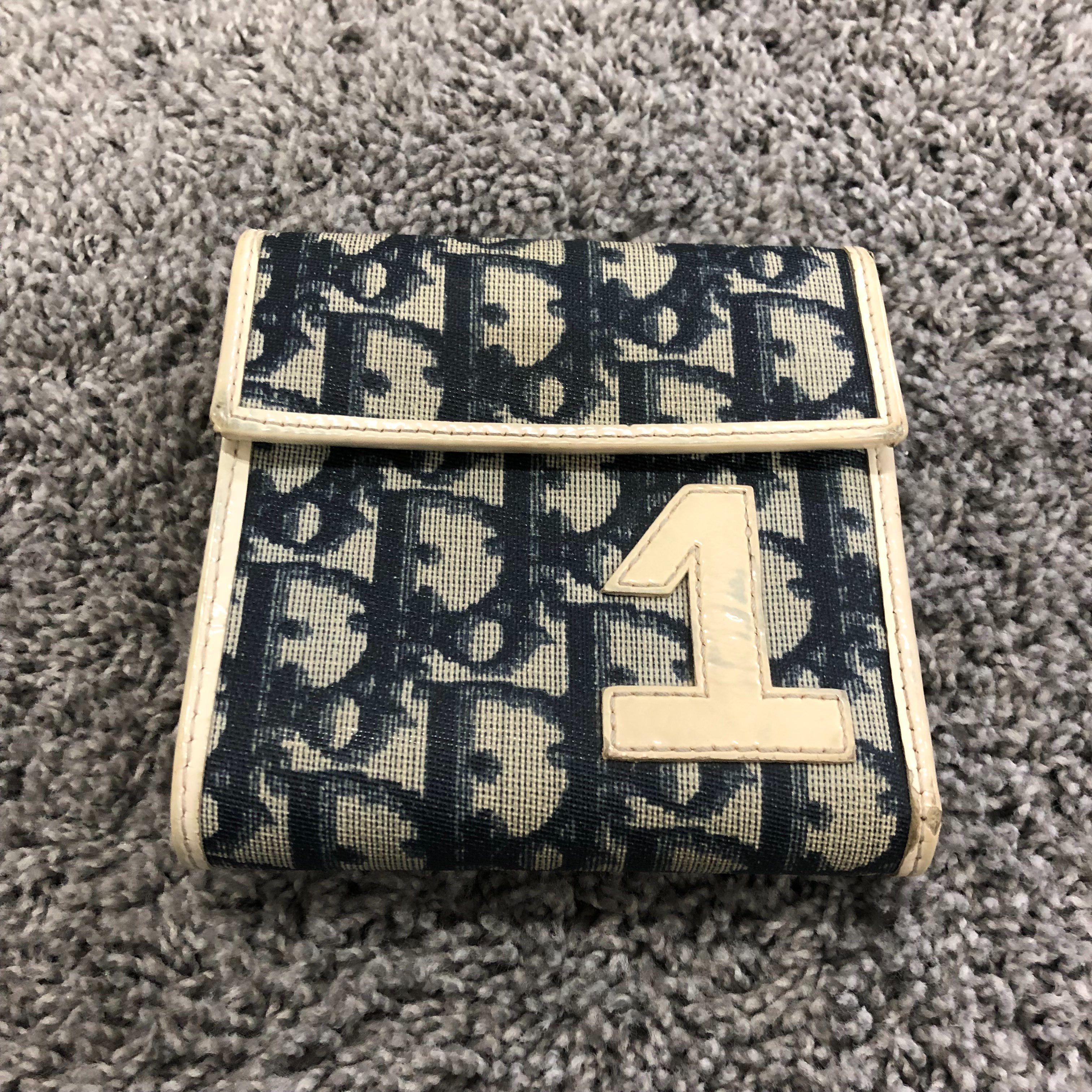 Dior Trotter Mini Wallet "Navy"