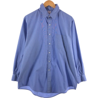 古着 ブルックスブラザーズ Brooks Brothers MAKERS 長袖 コットンシャツ USA製 メンズXL相当/eaa513263