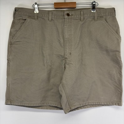 古着 カーハート Carhartt ダック ショートパンツ カーゴ ペインター ワンポイントロゴ 大きいサイズ w44 ベージュ系 メンズ