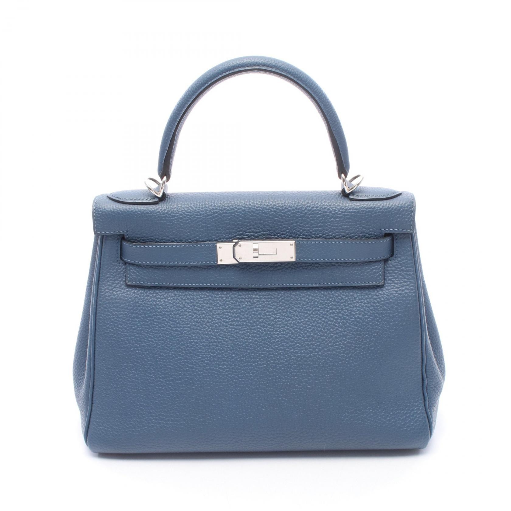 エルメス HERMES ケリー28 内縫い 2WAY ハンドバッグ バッグ レザー トゴ トゴ ブルーアガット X刻印(2016年製造) レディース ブルー系 【中古】