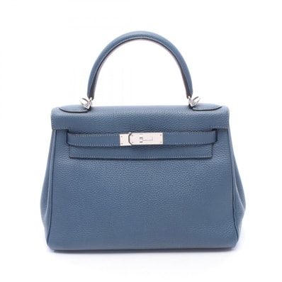 エルメス HERMES ケリー28 内縫い 2WAY ハンドバッグ バッグ レザー トゴ トゴ ブルーアガット X刻印(2016年製造) レディース ブルー系 【中古】