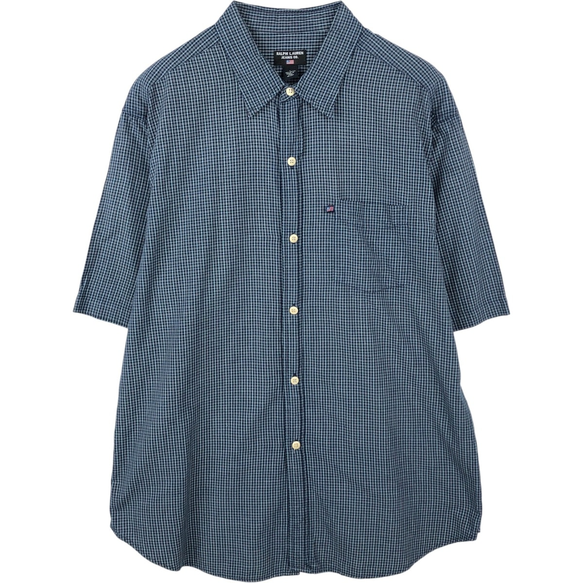 古着 00年代 ラルフローレン Ralph Lauren RALPH LAUREN JEANS CO 半袖 コットン チェックシャツ メンズL相当/eaa650752