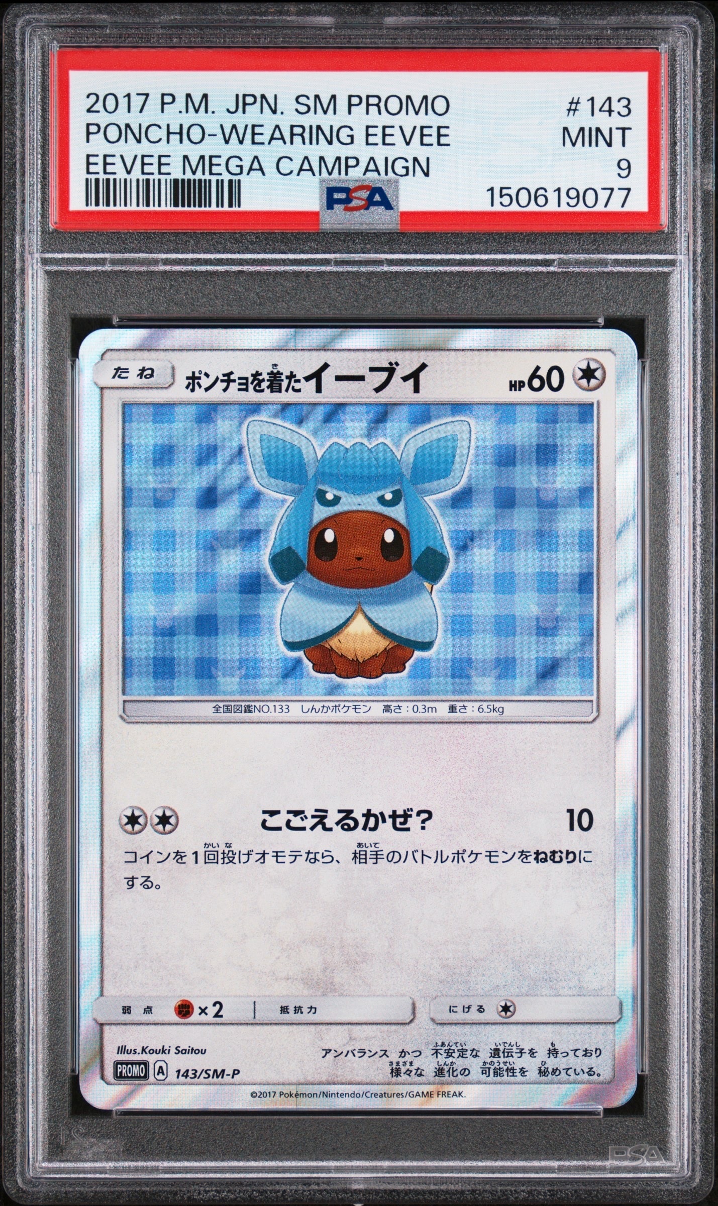 ポンチョを着たイーブイ: プロモ[SM-P 143](プロモーションカード「SM