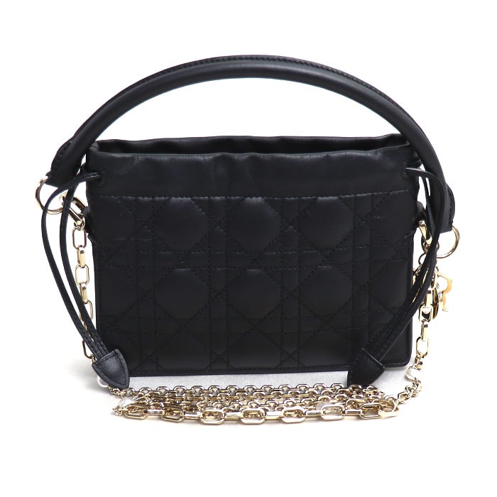 Dior ディオール レディディオール ミリー ミニ ショルダーバッグ ブラック S0981ONMJ M900 レディース【中古】