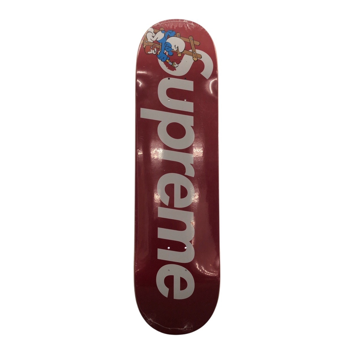 新品未使用 Supreme シュプリーム Smurfs Skateboard ロゴ レッド マルチカラー ウッド スポーツ用品 スケートボード 505562 【中古】