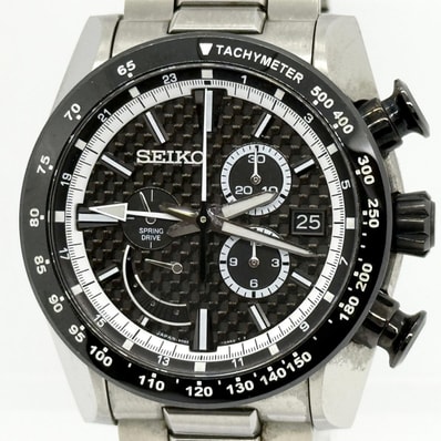 SEIKO セイコー ブライツ アナンタ 5R86-0AN0 SAEA009 ブラック AT メンズ スプリングドライブ パワーリザーブ GMT 定価:¥787,500 腕時計 稼働品