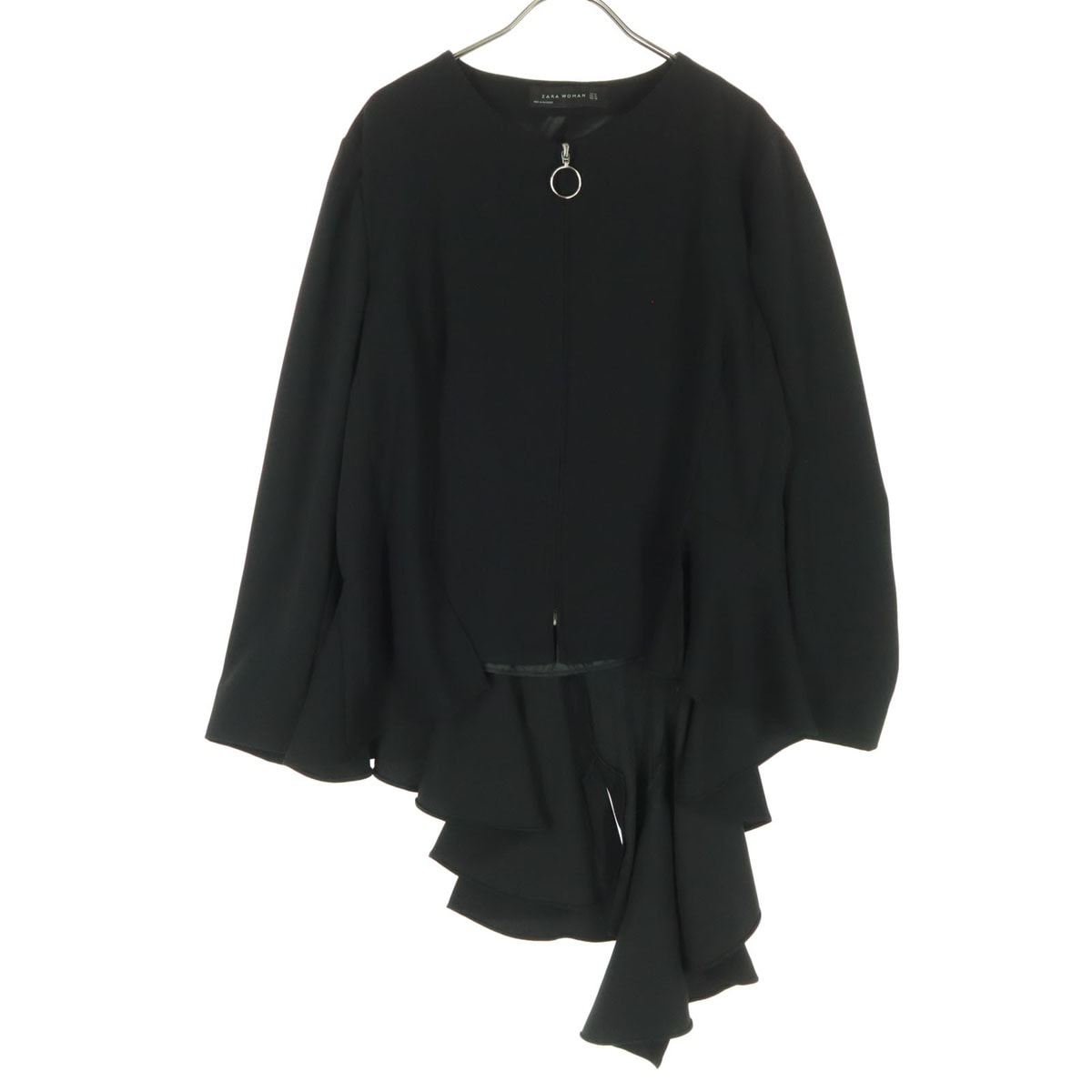 ZARA WOMAN ザラウーマン 長袖 ジップジャケット XL ブラック