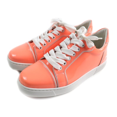 未使用品 クリスチャンルブタン スニーカー FUN VIEIRA オレンジ レディース 36