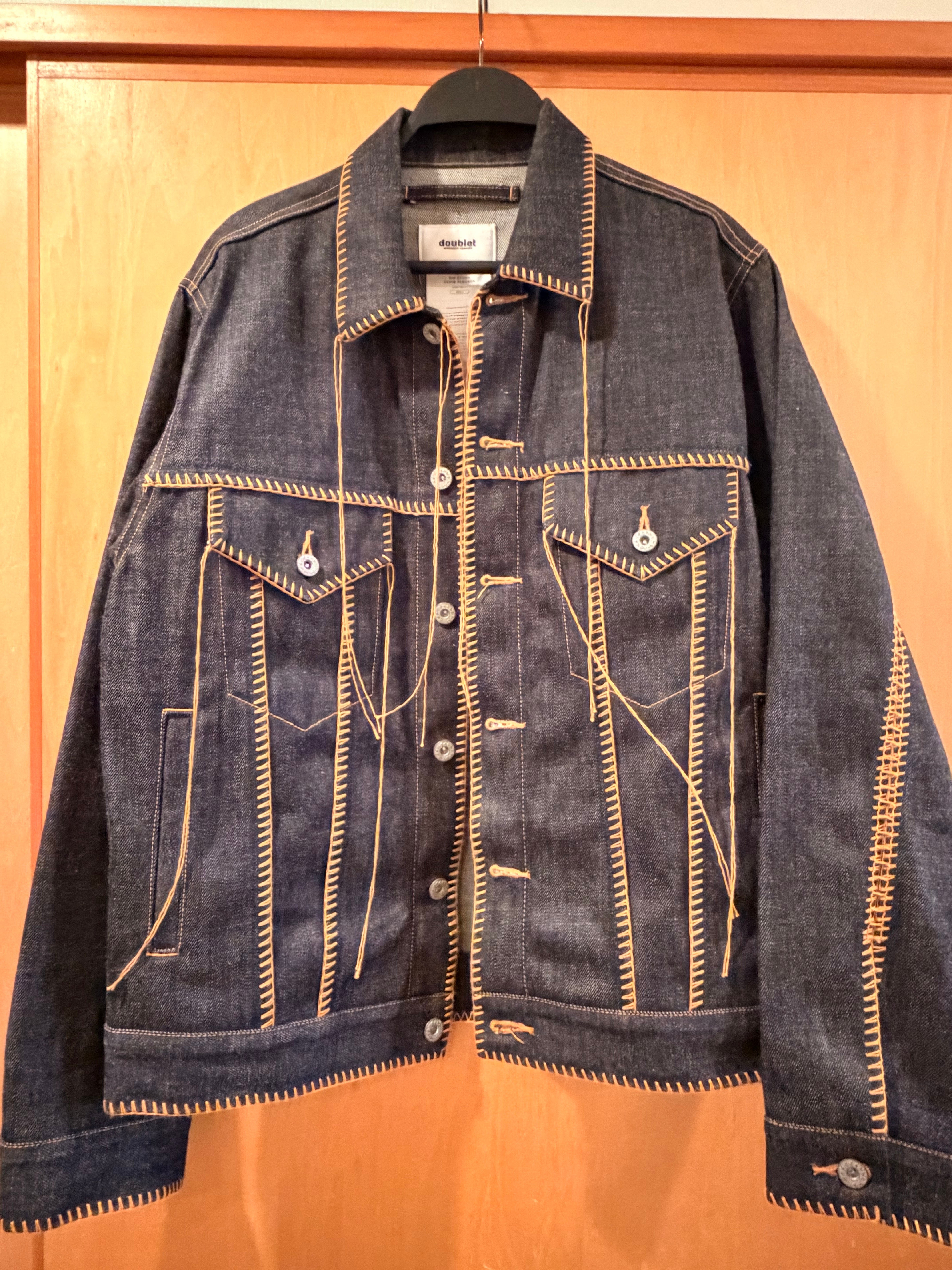 ジャケット・アウター doublet BIG STITCH DENIM BLOUSON 20AW B (目立った傷や汚れなし)】doublet big stitch denim blouson Sサイズ