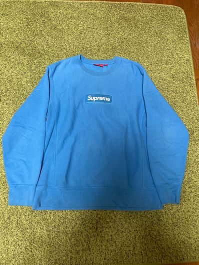 Supreme Box Logo Crewneck Sweatshirt "Blue" (18FW)