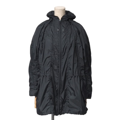 ■美品■ISSEY MIYAKE イッセイミヤケ ブルゾン サイズ2 オーバーサイズ フーテッド ミドル ジャケット ブラック ブランド古着【中古】20251106/RA6540